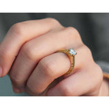 Kobelli 1ct Diamond Solitaire Filigree Engraved Ring