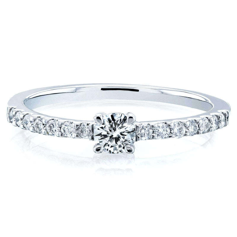 Fana Petite Diamond Twist Engagement Ring – Romance Diamond Co. Jewelers