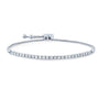 Kobelli Diamond Bolo Strand Bracelet 1 CTW 14k White Gold, Fully Adjustable Length, 9.75" Extended 62477-W