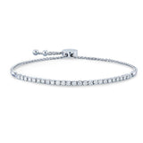 Kobelli Diamond Bolo Strand Bracelet 1 CTW 14k White Gold, Fully Adjustable Length, 9.75" Extended 62477-W