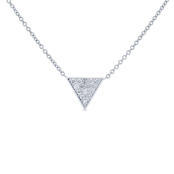 Kobelli Triangle Diamond Necklace 14k White Gold 62481-WW