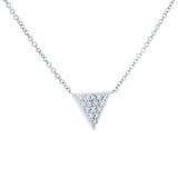 Kobelli trekant diamant halskæde 14k hvidguld 62481-ww