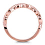 Kobelli Accent Diamond Stackable Braided Fashion Ring in 10k Rose Gold