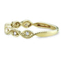 Kobelli Accent Diamond Stackable Braided Fashion Ring in 10k Yellow Gold