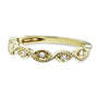 Kobelli Accent Diamond Stackable Braided Fashion Ring in 10k Yellow Gold