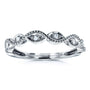 Kobelli Accent Diamond Stackable Braided Fashion Ring in 10k White Gold