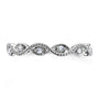 Kobelli Accent Diamond Stackable Braided Fashion Ring in 10k White Gold