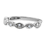 Kobelli Accent Diamond Stackable Braided Fashion Ring in 10k White Gold
