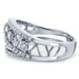 Kobelli Diamond Anniversary Band Asymmetrical 1/2 CTW 10k White Gold