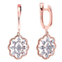 Kobelli Diamond Floral Latch Back Drop Earrings 2/5 CTW 10k Rose Gold 62492-R