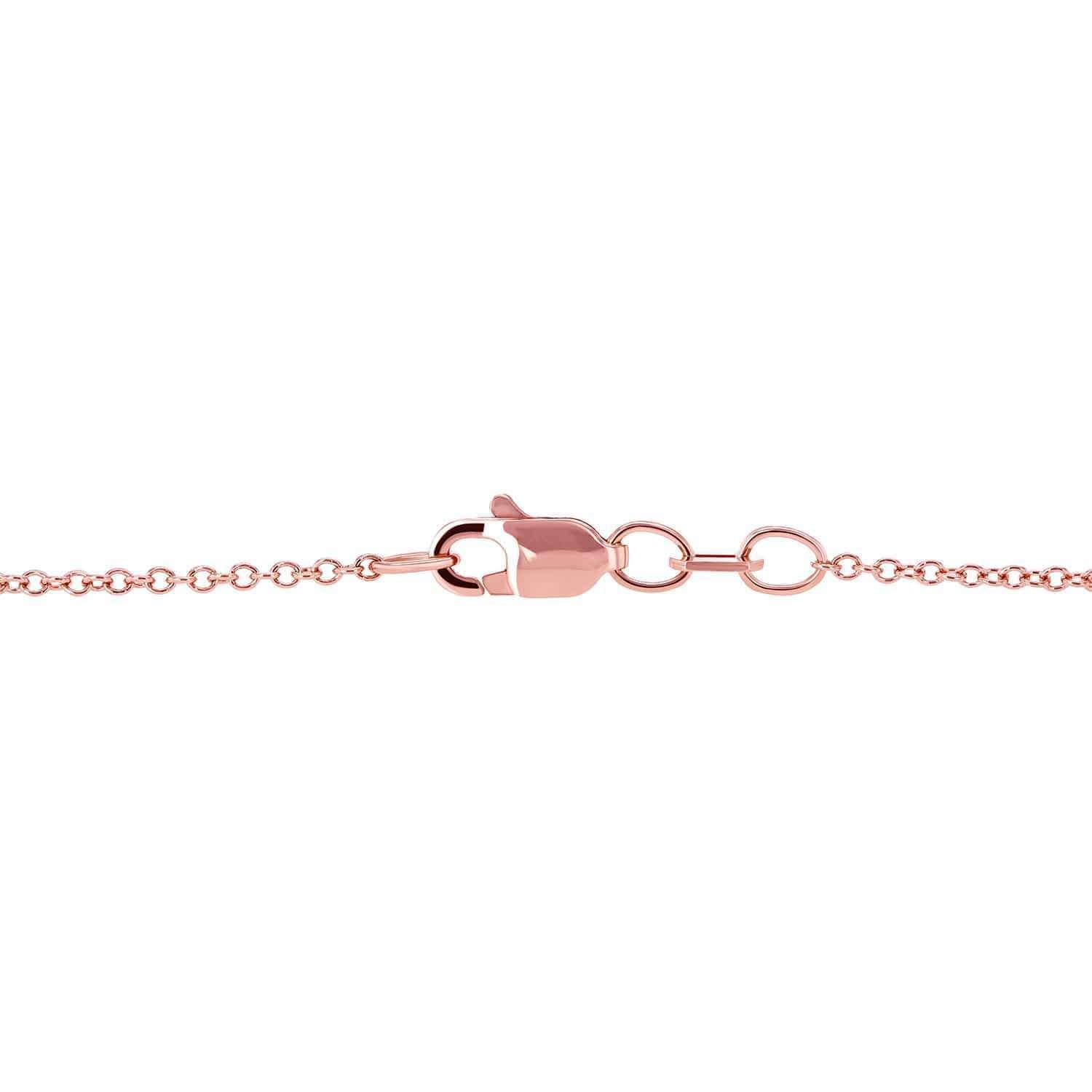 Kobelli Diamond Floral Pendant Necklace 1/4 CTW 10k Rose Gold, 18in Chain 62493-R