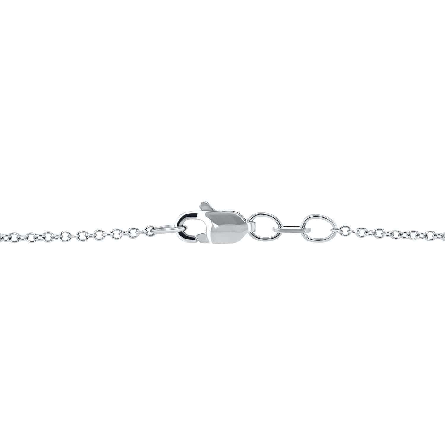 Kobelli Diamond Floral Pendant Necklace 1/4 CTW 10k White Gold, 18in Chain 62493