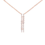 Starry Double Diamond Parallel Necklace