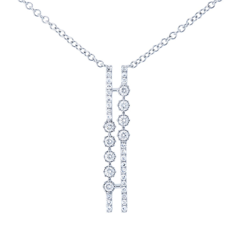 Kobelli Diamond Parallel Drop Necklace 1/5 CTW 10k Gold, 18in Chain