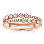 Kobelli Diamond Two Row Fashion Band 1/4 CTW 10k Rose Gold