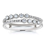 Kobelli Diamond Two Row Fashion Band 1/4 CTW 10k White Gold