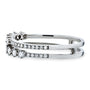 Kobelli Diamond Two Row Fashion Band 1/4 CTW 10k White Gold