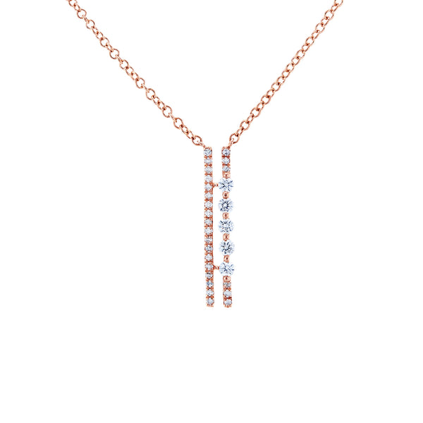 Starry Diamond Parallel Necklace