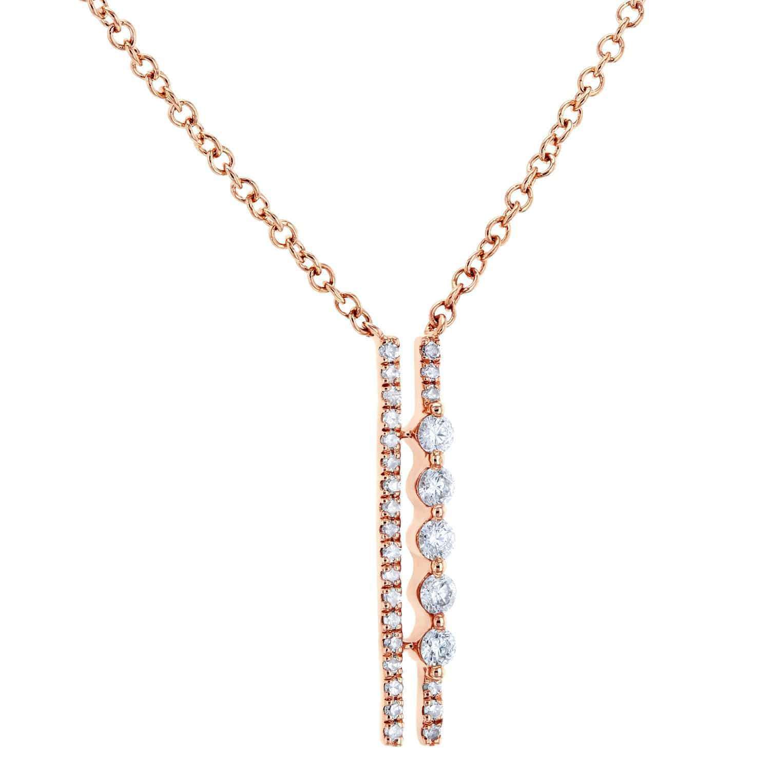 Kobelli Dual Bar Diamond Necklace