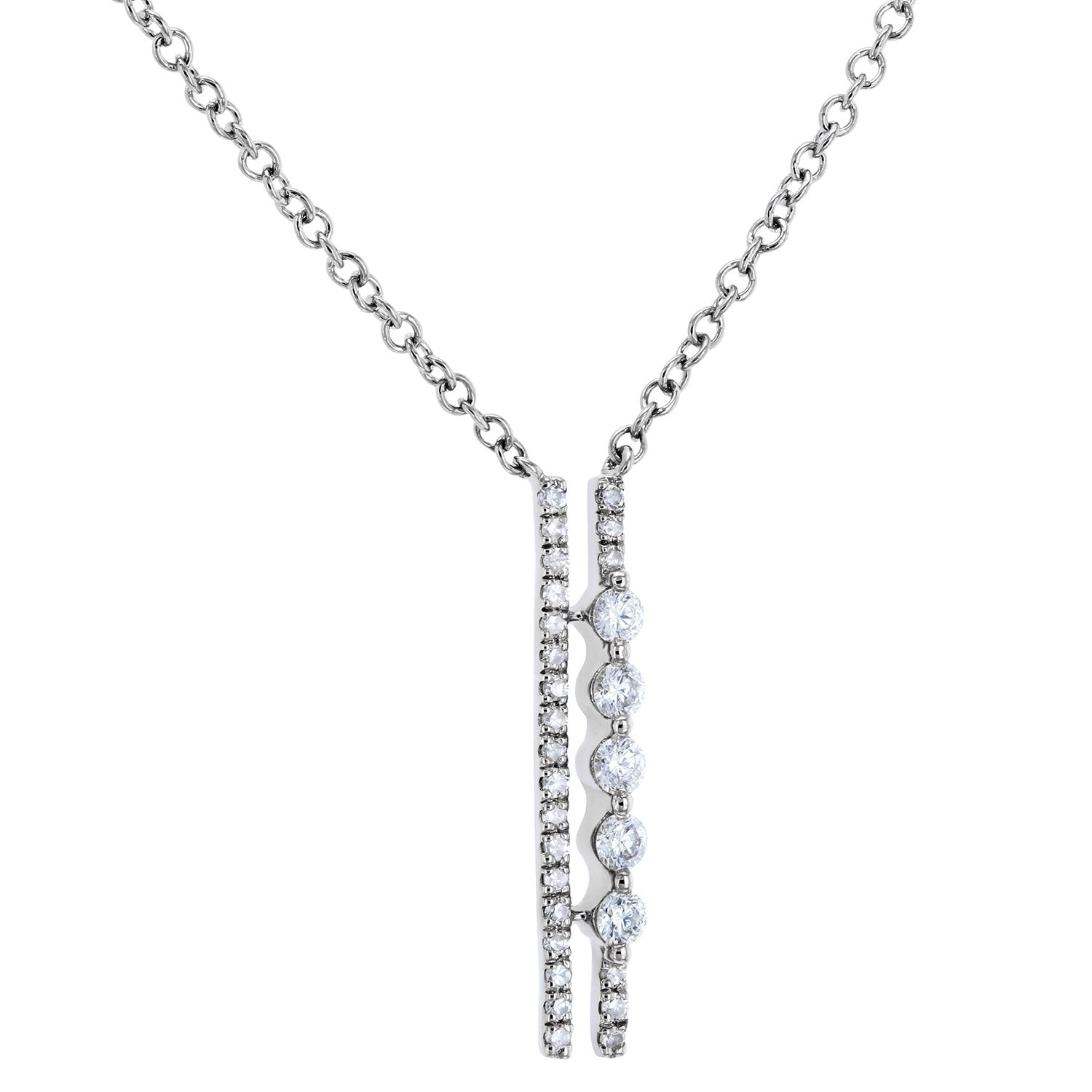 Kobelli Dual Bar Diamond Necklace