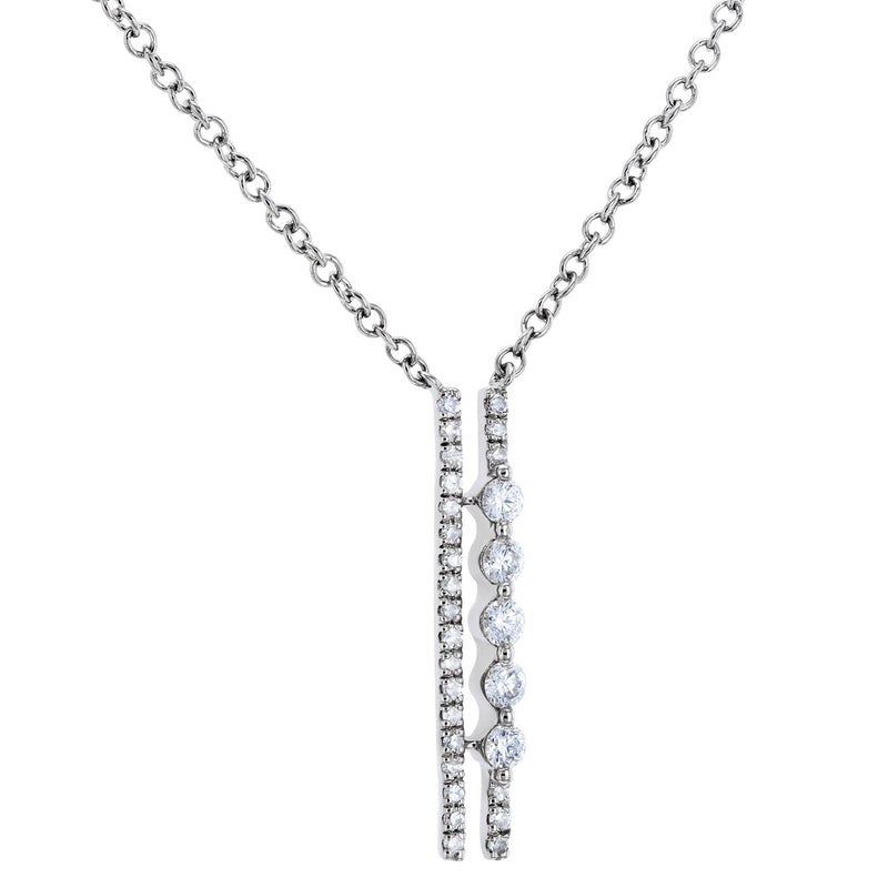 Kobelli Diamond Parallel Drop Necklace 1/6 CTW 10k Gold
