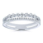 Kobelli Diamond Two-Row Parallel Band Fashion Ring 1/4 CTW 10k White Gold