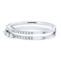Kobelli Diamond Two-Row Parallel Band Fashion Ring 1/4 CTW 10k White Gold