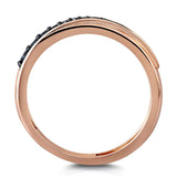 Kobelli Dash-Ring mit schwarzem Diamant, 10 Karat Roségold