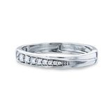 Hvid diamant dash ring 10k hvidguld