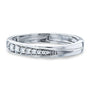 Kobelli White Diamond Dash Ring 10k White Gold