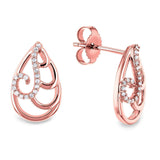 Kobelli Wispy Teardrop Diamond Earrings 10k Gold 62508/R