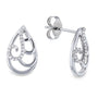 Kobelli Wispy Teardrop Diamond Earrings 10k Gold 62508/W