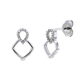 Kobelli Ohrringe mit geometrischen Diamanten aus Weiß- oder Roségold 62509/W