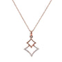 Kobelli Rhombus Geometric Diamond Necklace 10k Rose Gold, 18 Inch 62510-R