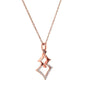 Kobelli Rhombus Geometric Diamond Necklace 10k Rose Gold, 18 Inch 62510-R