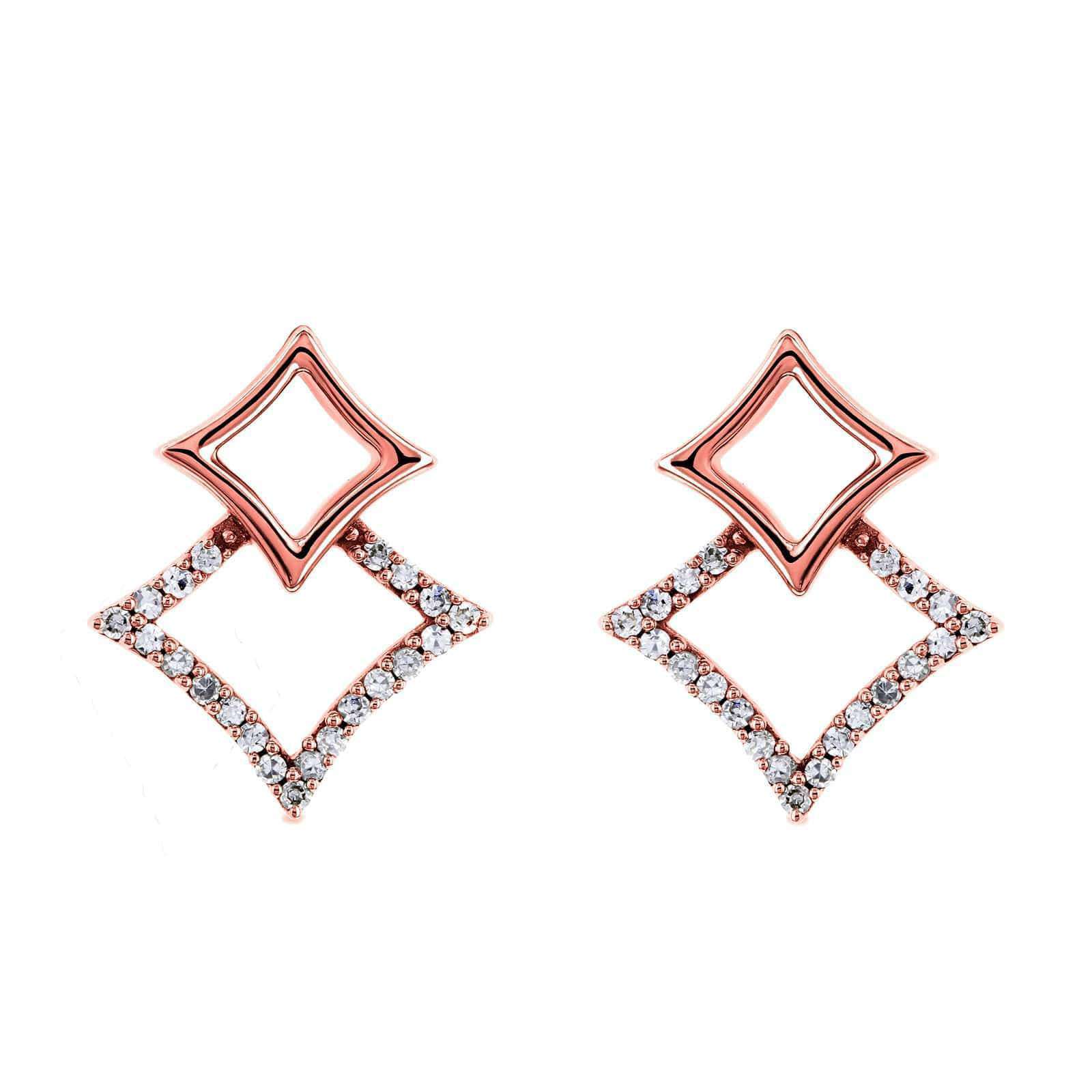 Kobelli Diamond Kite Earrings 10k Gold
