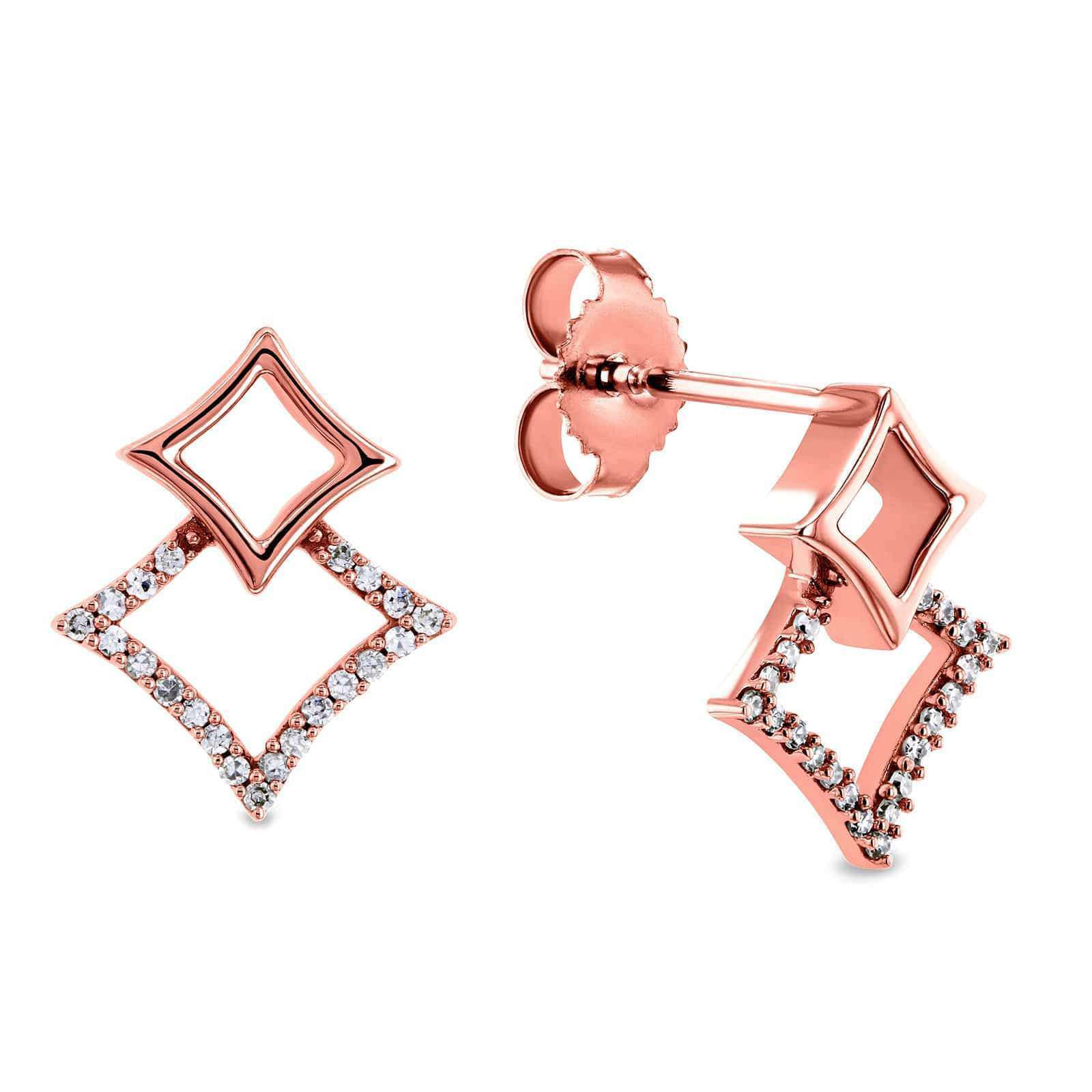 Kobelli Diamond Kite Earrings 10k Gold