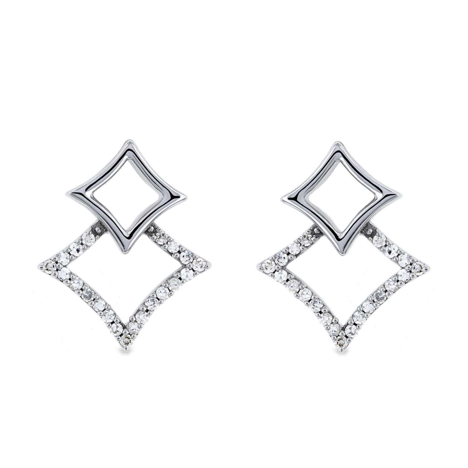 Kobelli Diamond Kite Earrings 10k Gold