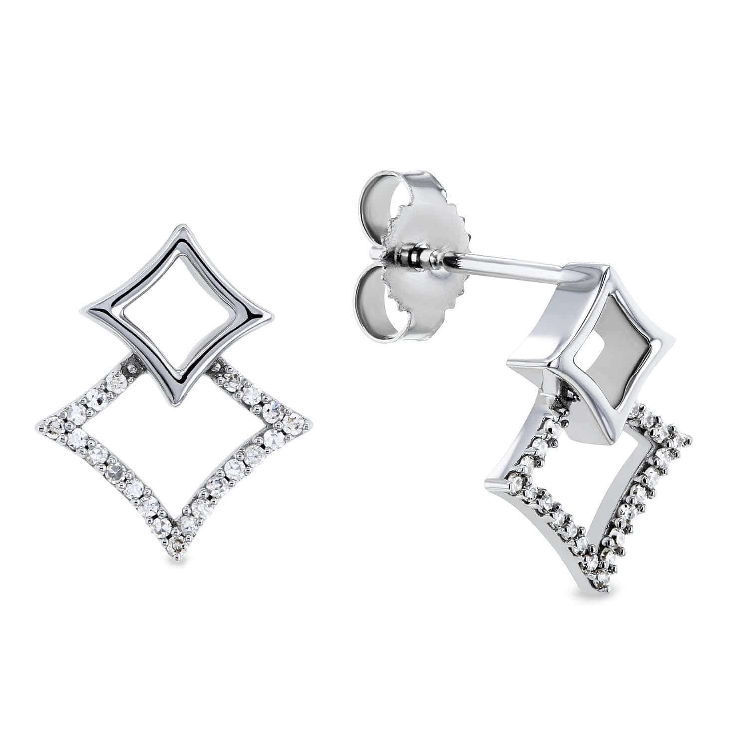 Kobelli Diamond Kite Earrings 10k Gold 62511/W