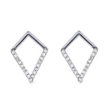 Geometrische Drachendiamant-Ohrringe von Kobelli aus Weiß- oder Roségold