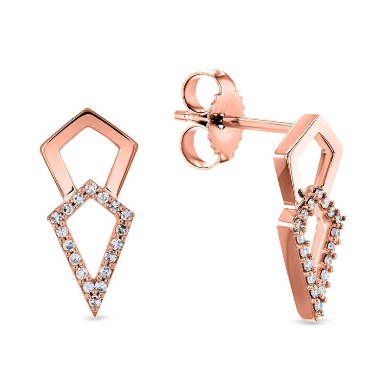 Diamond Kite Arrow Earrings 10k Gold – Kobelli