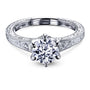 Kobelli Vintage 6-Prong 1 Carat Solitaire Diamond Ring - Multiple Gold Options