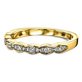 Aliança de casamento ondulada antiga com diamante Kobelli 1/6 quilate tcw ouro 14k 62515d/4,5y