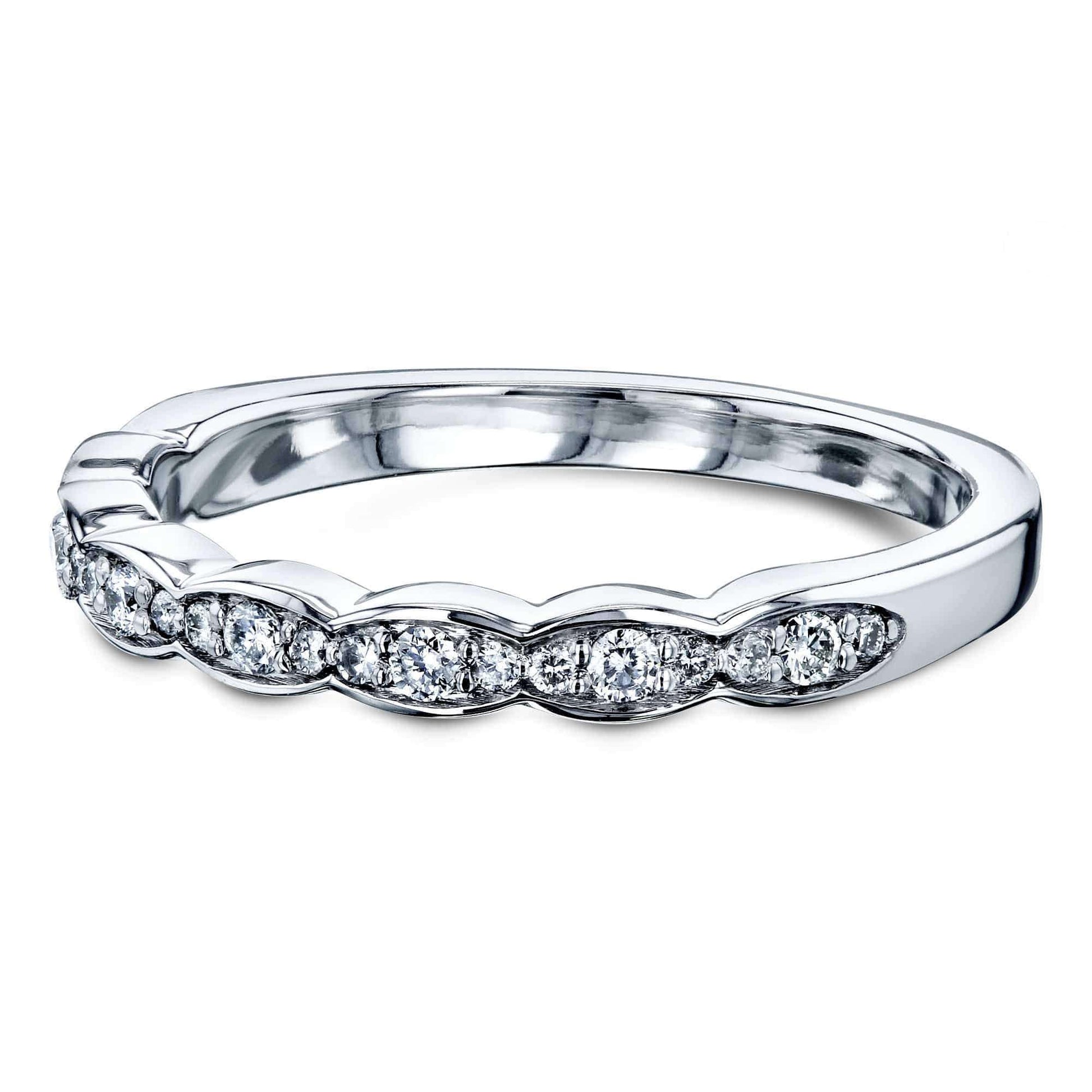 Kobelli Diamond Antique Wavy Wedding Band 1/6 Carat TCW 14k Gold 62515D/4.5W