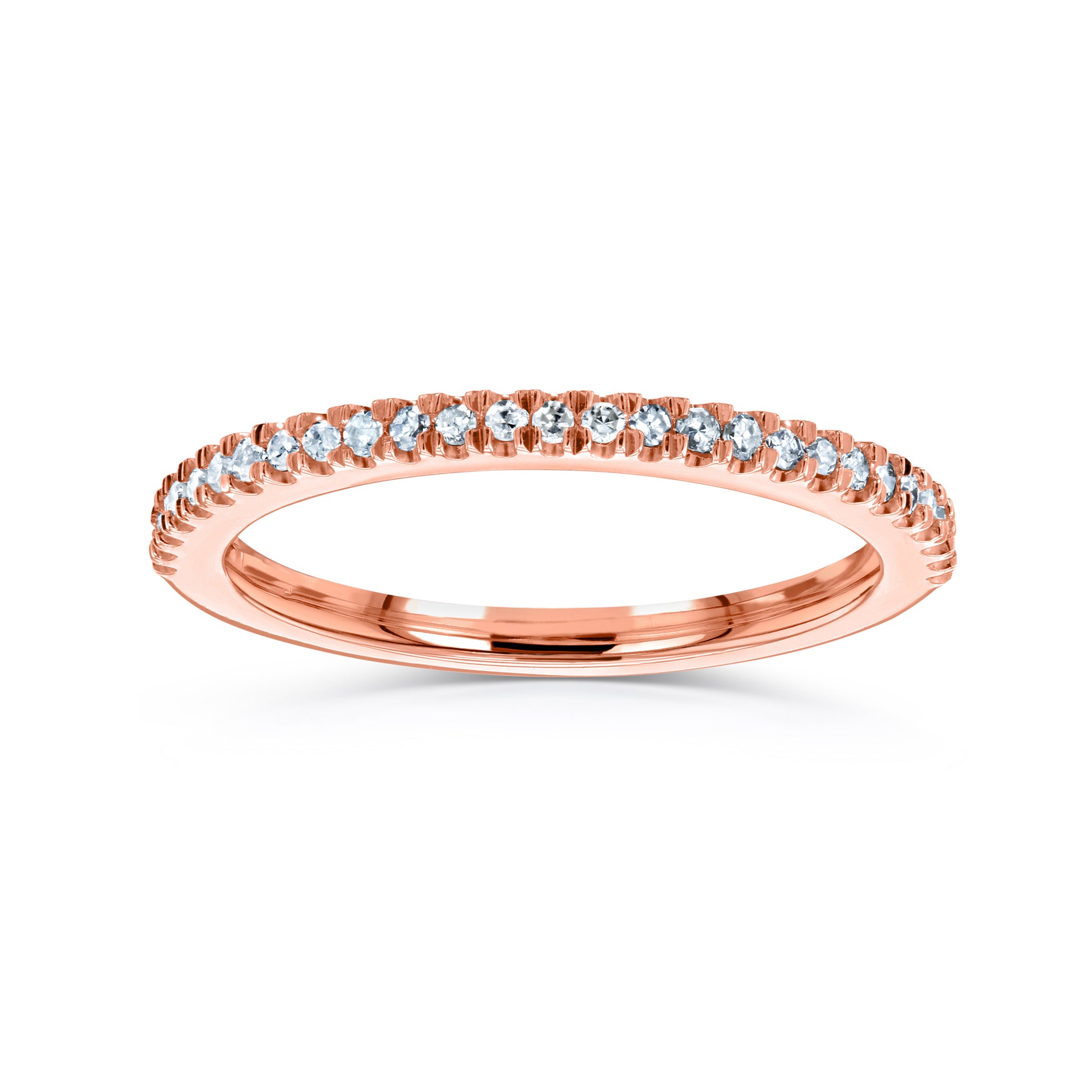 0.14 Carat Natural Diamond Half Eternity Petite Ring