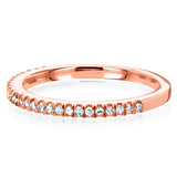 Conjunto de anéis de noiva redondos brilhantes de moissanite e diamante Halo de 3 peças 2 1/2 CTW ouro rosa 14k