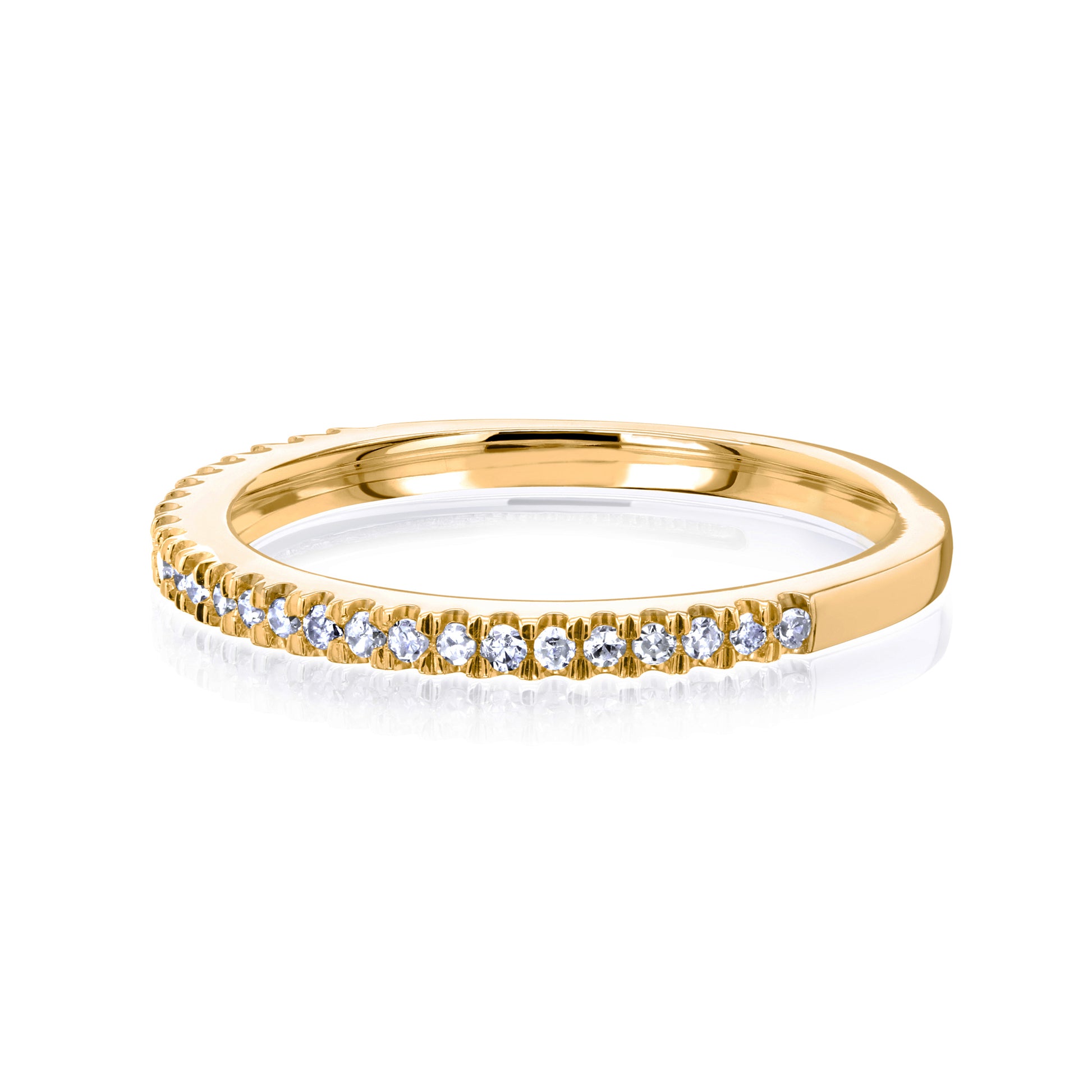 0.14 Carat Natural Diamond Half Eternity Petite Ring