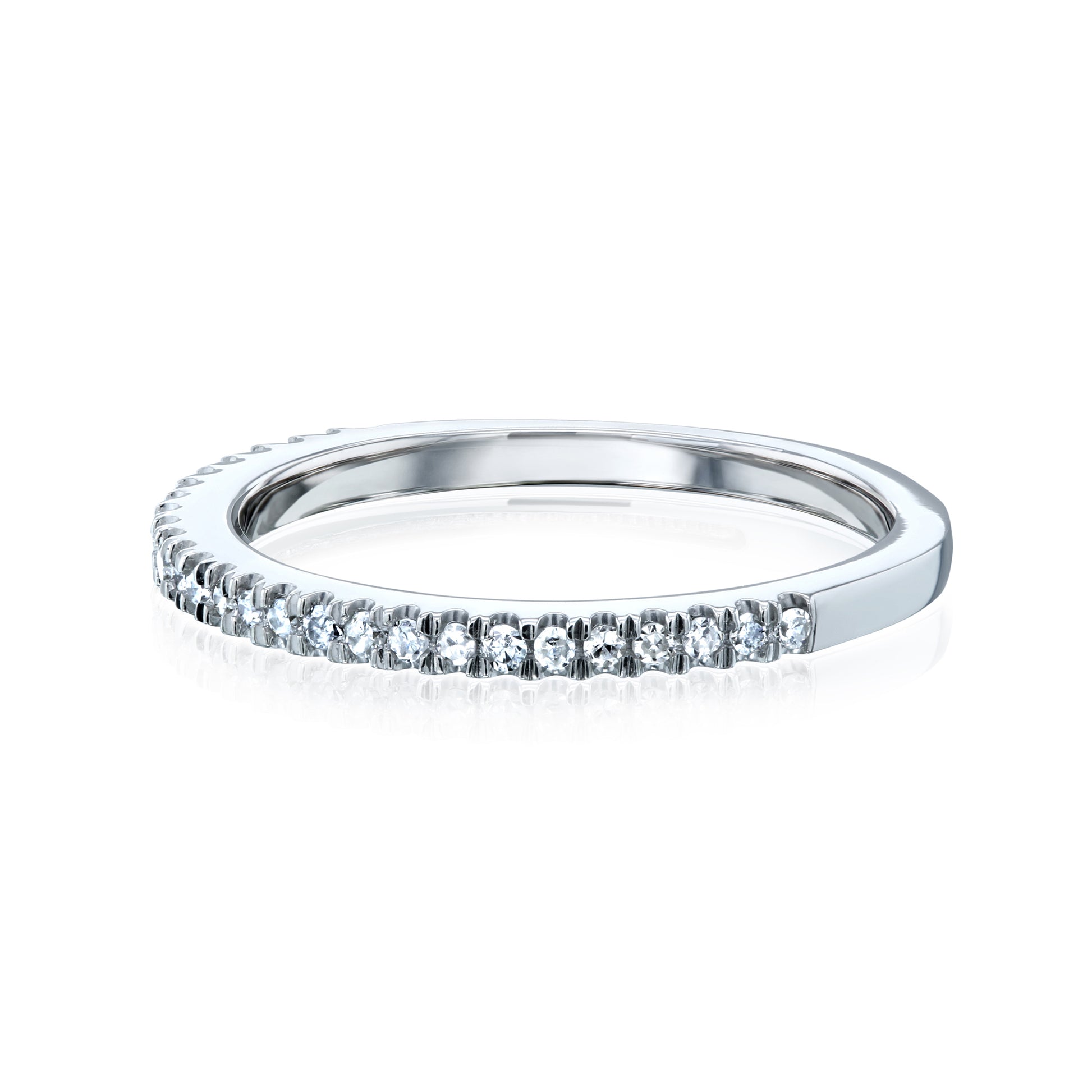 0.14 Carat Natural Diamond Half Eternity Petite Ring