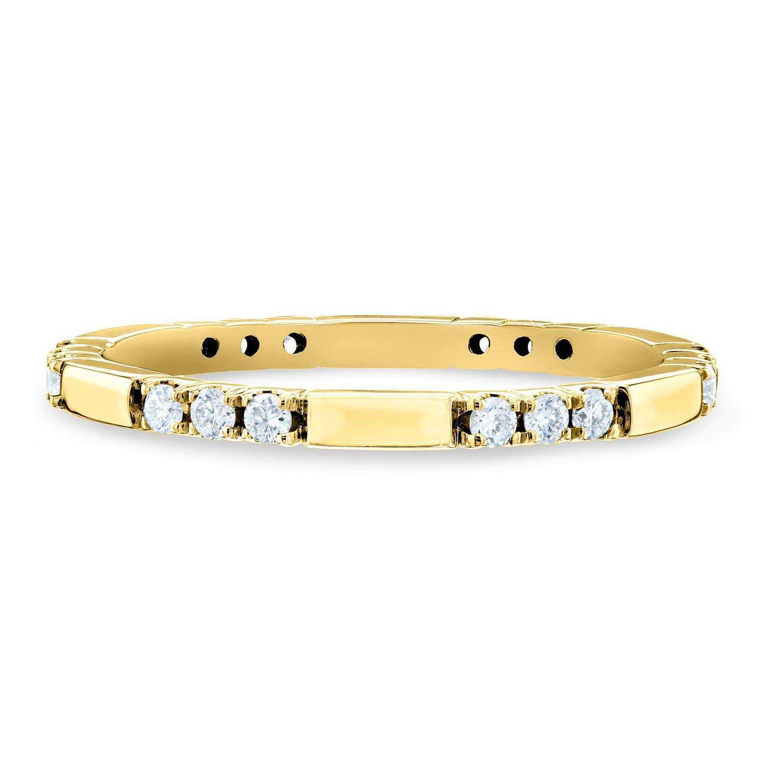 0.2 Carat Natural Diamond Tri-stone Pattern Ring