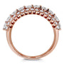 Kobelli Three Row Diamond Band 10k Rose Gold (1 CTW)